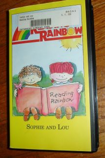 used reading rainbow episode vhs sophie and lou time left