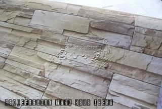 PVC wallpaper gray Simulation brick pattern living room bedroom 