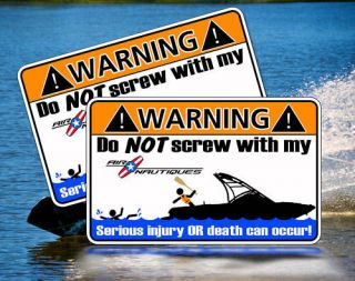 air nautique wakeboard wake warning sticker water ski time left
