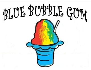 bubble gum blue syrup mix snow cone shaved ice flavor