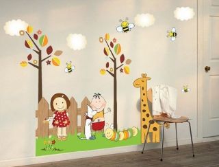DIY Wallpaper Children Cartoon Wall Sticker Mural Wall Decal Decor 