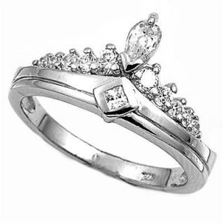 Sterling Silver 925 Cladagh Irish Love Crown Ring Size 4 G3145