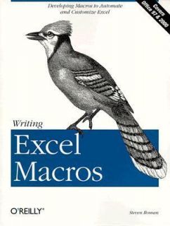 Writing Excel Macros by Steven A. Roman 1999, Paperback