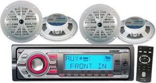 New 208W CDX M30 Marine Waterproof Boat Radio CD MP3 Stereo 4 Speakers 