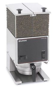 Bunn LPGE Low Profile 6 lb. Grinder   Double Hopper with 4 Stainless 