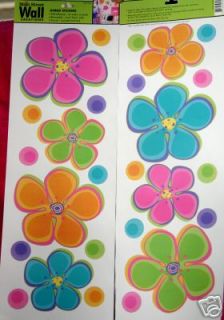   FLOWERS & Dots Decals Wall Art Stickers Decoration, Free shipping