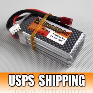 USA Stock 3S1P 1300mAh 20C Lipo Battery for Rc Helicopter Plane Truck 