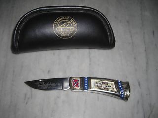 Franklin Mint Stainless Steel Robert E. Lee Pocket Knife With Pouch