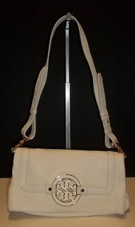 tory burch white amanda foldover messenger handbag 