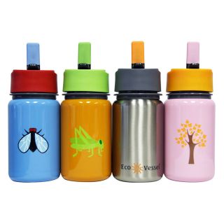   Kids  Scout  Stainless Steel Water Bottle with Flip Straw Top 400ml