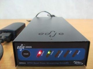   2000 MPEG 2 IPTV Real Time Streaming Encoder w/ Power Supply (#7.2