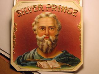 MOSES Lithograph c.1910s  Old SILVER PRINCE Cigar Box Labels   RARE 