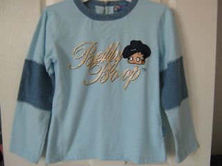   shirt Long Sleeves Blue Girl Size 12 Sparkly Stud Patch Cute EUC