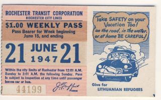june 1947 rochester ny transit corp city lines pass time