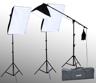  Lighting Studio Photo Kit with Hair Boom Stand Light Softbox Lighting