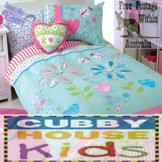 Flower Garden by Cubby House Kids   Single Bed Quilt Cover Set Flower 