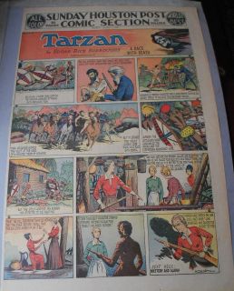 Tarzan Sunday Page by Burne Hogarth from 2/11/1940 Tabloid Size