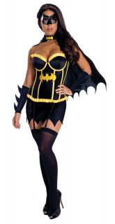 NEW Womens Superhero Costume Batgirl Licensed Batman Deluxe Corset 
