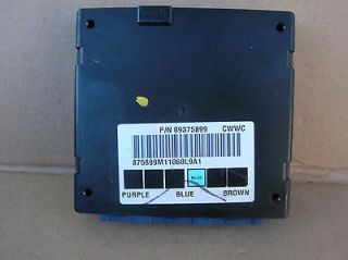 2001 CHEVROLET 09375899 BCU BODY CONTROL UNIT BCM MODULE COMPUTER 