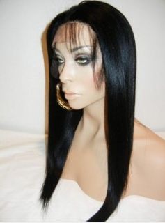 Cheap  20 1# Full Lace Wig Indian Remi Silky Straight 100% real 
