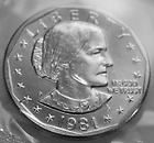 1981 d susan b anthony dollar from mint set us