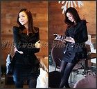   Casual Slim Shrug One Button Swallow Tail Black Jacket Coat Suit F4064