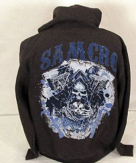 BLOWOUT AUTHENTIC SONS OF ANARCHY V TWIN REAPER SAMCRO SOA HOODIE 