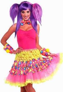 circus sweetie ruffled skirt crinoline clown womens costume accessory 