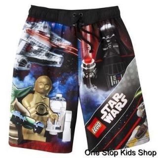 STAR WARS 8 10 12 14 16 Shorts SWIM TRUNKS Bathing Suit R2 D2 Yoda 