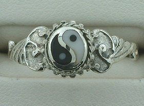 925 sterling silver ying yang fashion ring size 8 time