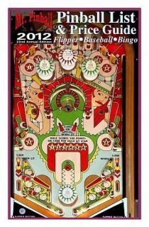 2012 Mr. Pinball Price Guide covers Pinball Machines, Baseball, Bingo 