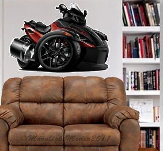 Spyder Roadster RSS Trike WALL GRAPHIC FAT DECAL MAN CAVE BAR ROOM 