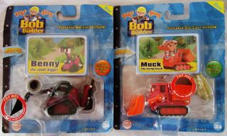 Take Along Bob Builder Diecast Muck dump truck & Benny digger  NEW!