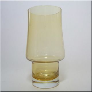 riihimaki riih imaen lasi oy finnish amber glass vase from