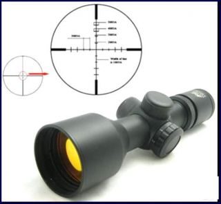 NcSTAR 3 9X42 Compact P4 Sniper Red Illuminated Scope with Ruby Lens 