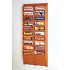 wooden mallet twenty pocket wall mount magazine rack more options