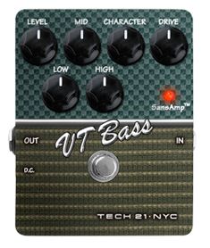 Tech 21 SansAmp Character VT Bass Guitar Effect Pedal