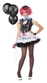   Sassie The Clown Girl Teen Junior Halloween California Costume 05050