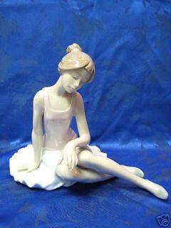ballet dancer dancer rested figurine nao by lladro 1175 time