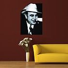 AL CAPONE GANGSTER CHICAGO MOBSTER SELF ADHESIVE CANVAS VECTOR POSTER 