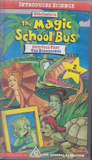 PAL VHS VIDEO : MAGIC SCHOOL BUS GETS COLD FEET & BUSASAURUS