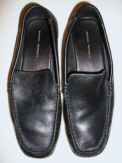 Banana Republic black leather mocs loafers drivers shoes size 9 Free 