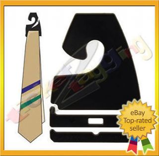 BLACK NECK TIE HANGERS VERY HIGH QUALITY FOR RETAIL STORE   PACK OF 