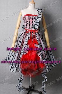 Tim Burton Movie Alice In Wonderland Costume Alice Red Court Um Dress 