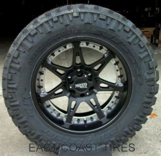 Moto Metal 961 18 Wheels W/ 285 65 18 Nitto Tires Mud