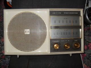   Westinghouse AM FM Tube Radio Tuner Model H764N7 White NEEDS Works
