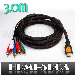 3m HDMI to 5 RCA Cable Male Wire Cord Lead Component For Audio Video 