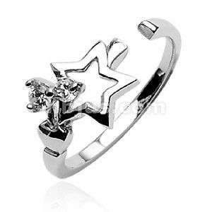 925 sterling silver toe ring toe rings star design from