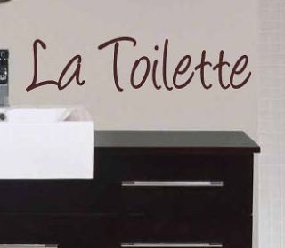     Wall sticker quote art   (The bathroom in french)   toilet [WQ63