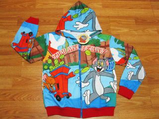 Tom & Jerry Hoodie Spring Jacket #702 21 Blue Size M age 4 6